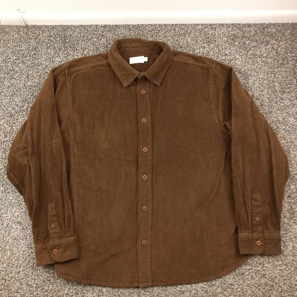 Onia Corduroy Overshirt Button Down Shirt Shacket Long Sleeve Mens XL